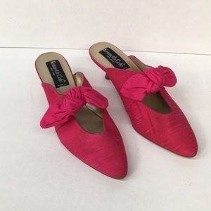 Kenneth Cole silk mules, perfect condition, new!